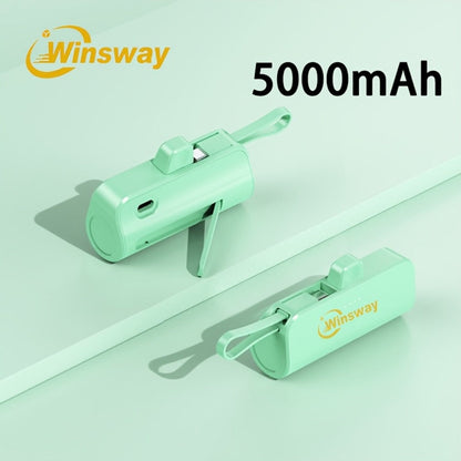 Power Bank 5000mAh Capsule with Dual-Port Options, Wireless Charging and Phone Holder in Four Colors