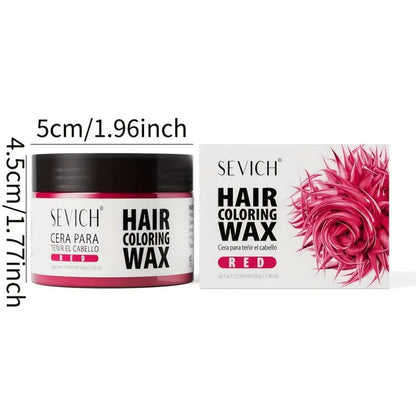 Temporary Hair Color Wax with Strong-Hold Styling Formula in Ten Shades for Parties and Costumes