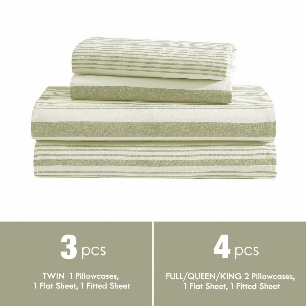 Bed Sheet Set Sanded Polyester Microfiber with 35–39 cm Pocket and Solid or Stripe Pattern Options