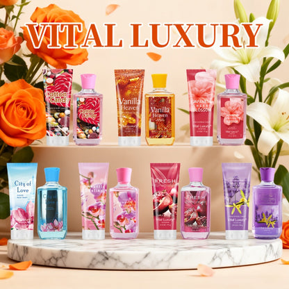 Two-Piece Body Wash and Hand Cream Gift Set with 88 ml Bottle, 70 g Tube and Five Scent Options
