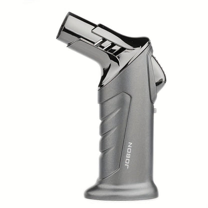 Butane Torch Lighter with Gift Box - Jobon Adjustable Flame Kitchen Torch, BBQ Camping Lighter for Men, Child Safety Lock, Windproof Refillable Jet Flame, Holiday Birthday Gift (Gas Not Included)
