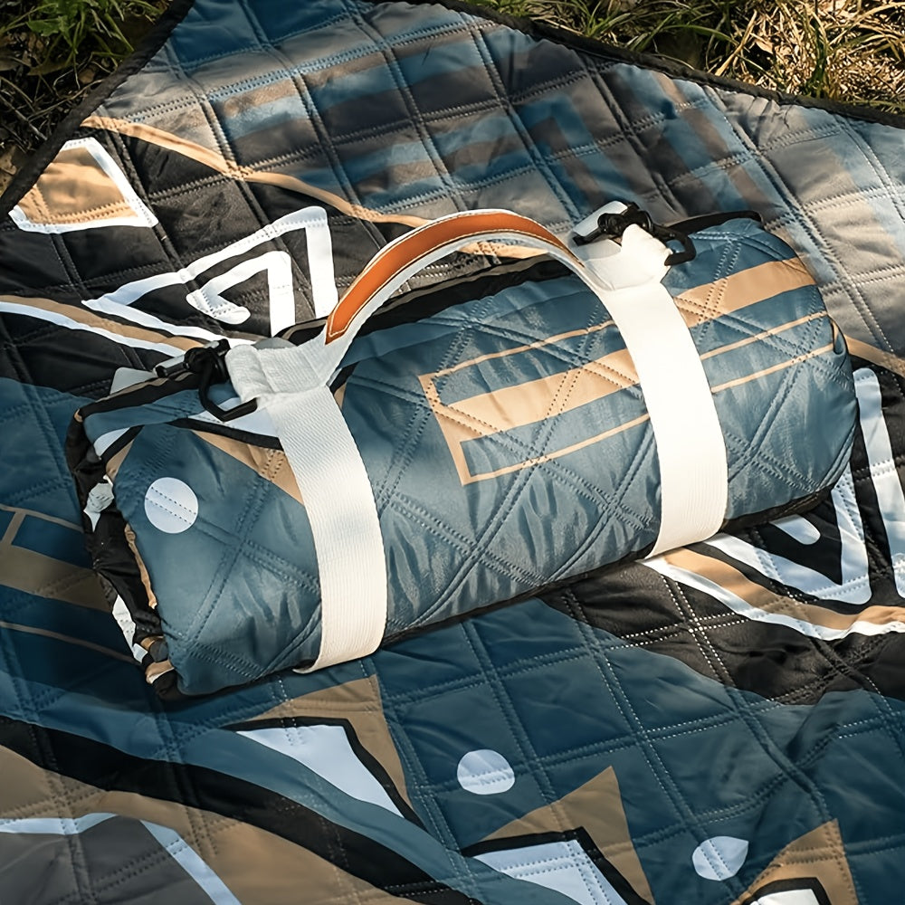 80 x 80-Inch Picnic Blanket with Foldable Carry Straps and Five Plaid, Floral or Stripe Pattern Options