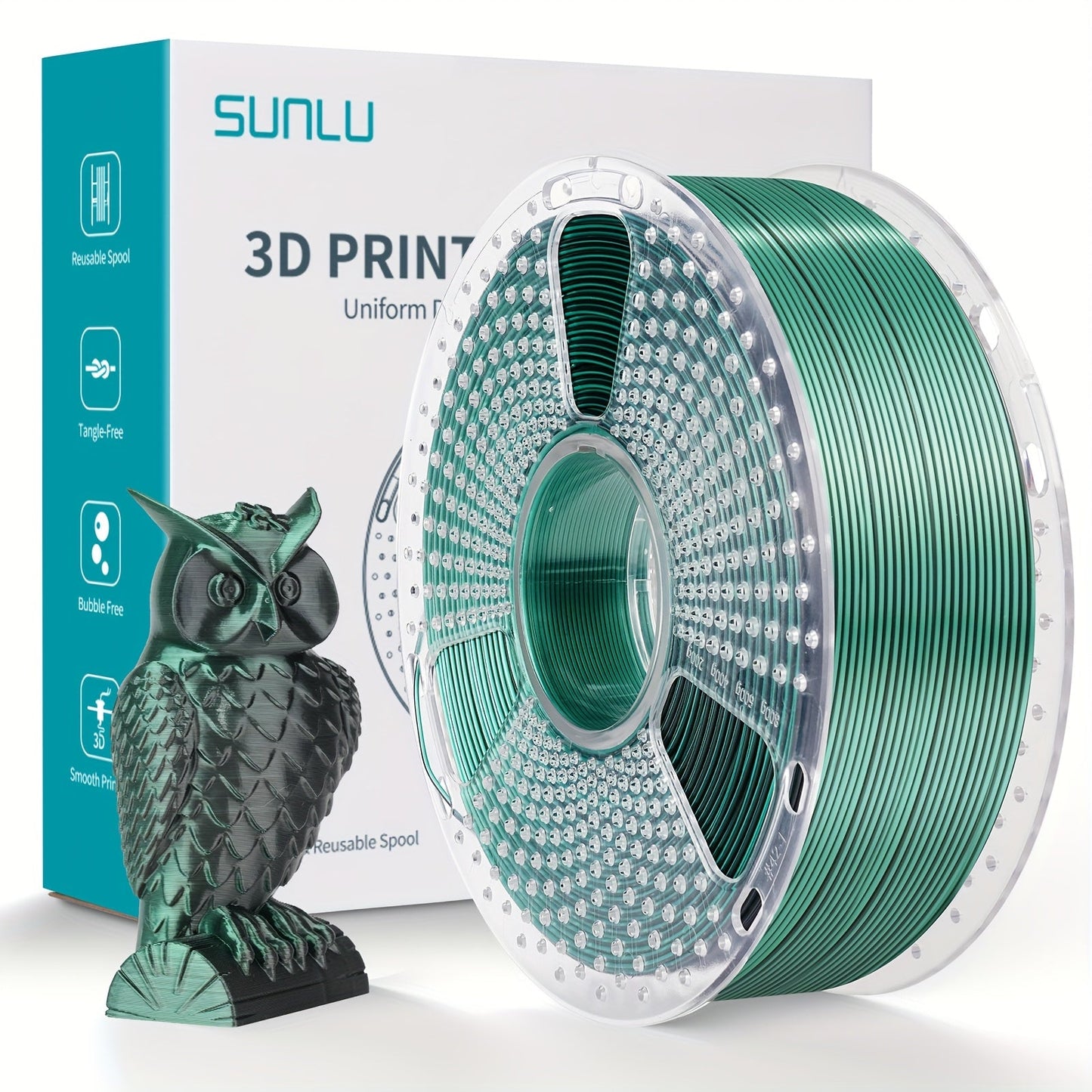Dual Color Silk PLA Plus Filament 1.75mm 1kg – Shiny Gradient Texture High Toughness Low Shrinkage ±0.02mm 3D Printing Filament 2.2lb | Smooth Surface PLA+ for FDM 3D Printers Decorative Prints Gifts