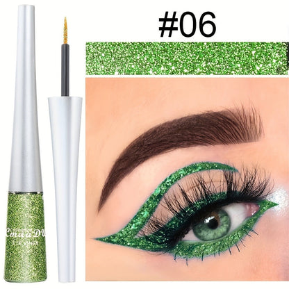 Glitter Liquid Eyeliner Set 16 Colors water-resistant Shimmer Metallic Eye Liner Pen Kit – extended-wear Smudge-Proof Sparkle Eye Makeup
