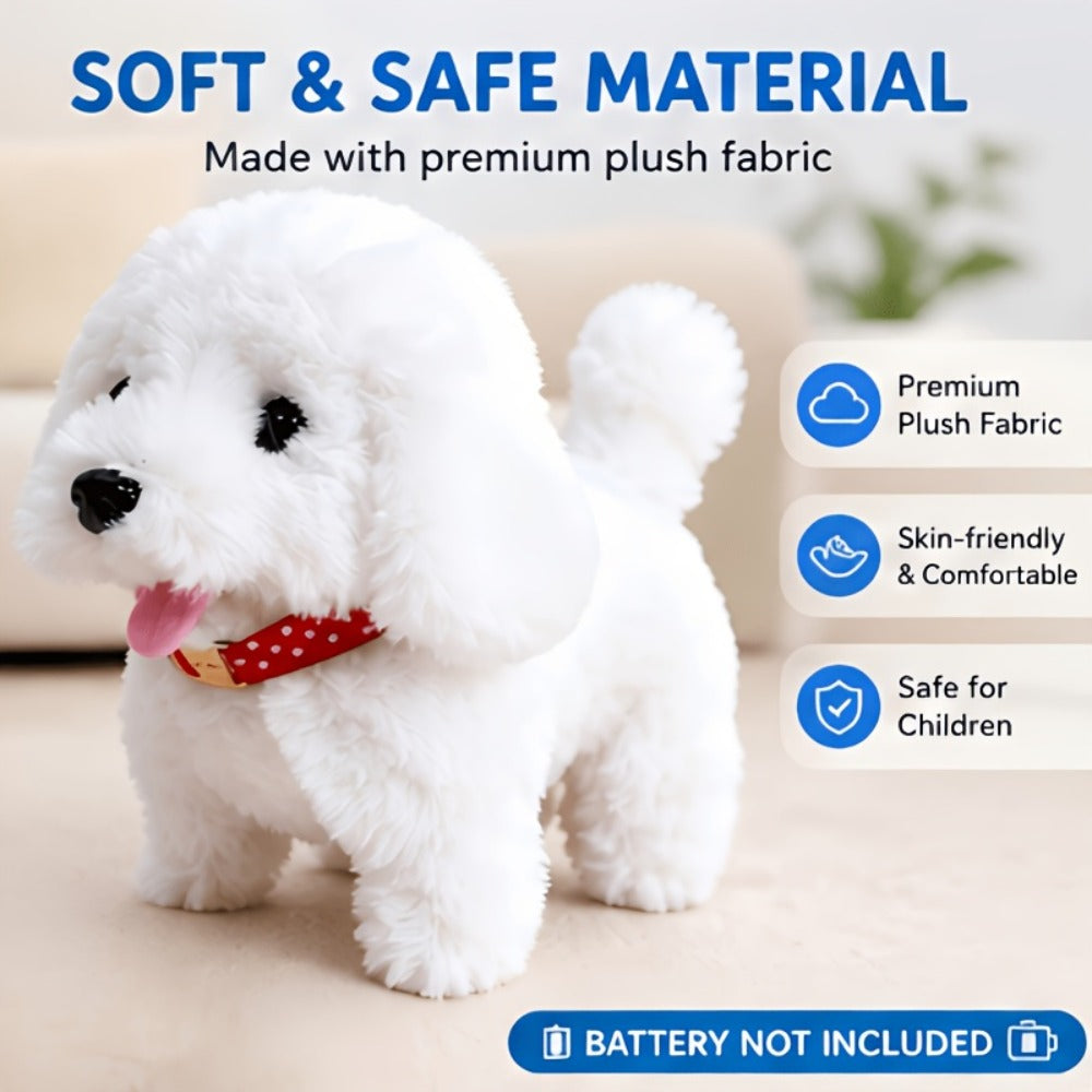 Robot Dog Toy for Kids Interactive Plush Puppy Walks Barks Wags Tail Smart AI Electronic Pet Realistic Sounds Stuffed Dog Gift for Boys Girls Ages 3+ Birthday Christmas