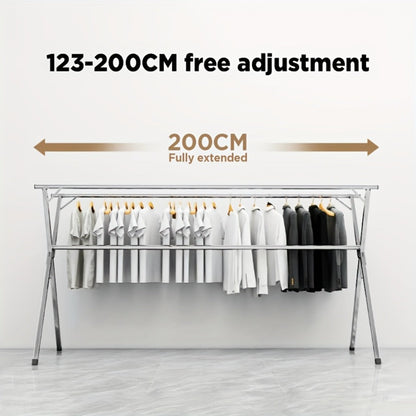 Stainless Steel Clothes Drying Rack Adjustable Retractable Foldable Indoor Outdoor Laundry Rack Heavy Duty