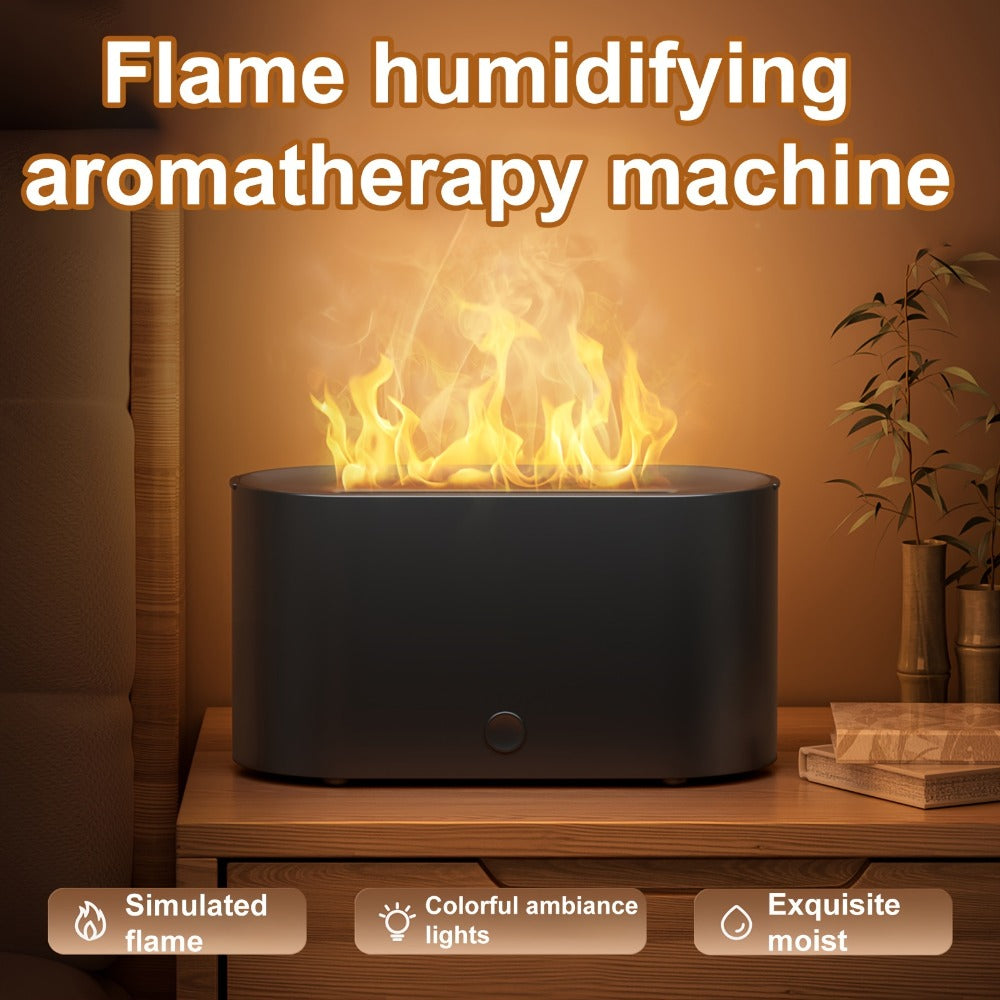 Humidifier Mini Flame-Effect USB Diffuser with Three Mist Levels and One, Two or Three-Piece Sets