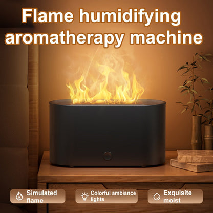 Humidifier Mini Flame-Effect USB Diffuser with Three Mist Levels and One, Two or Three-Piece Sets