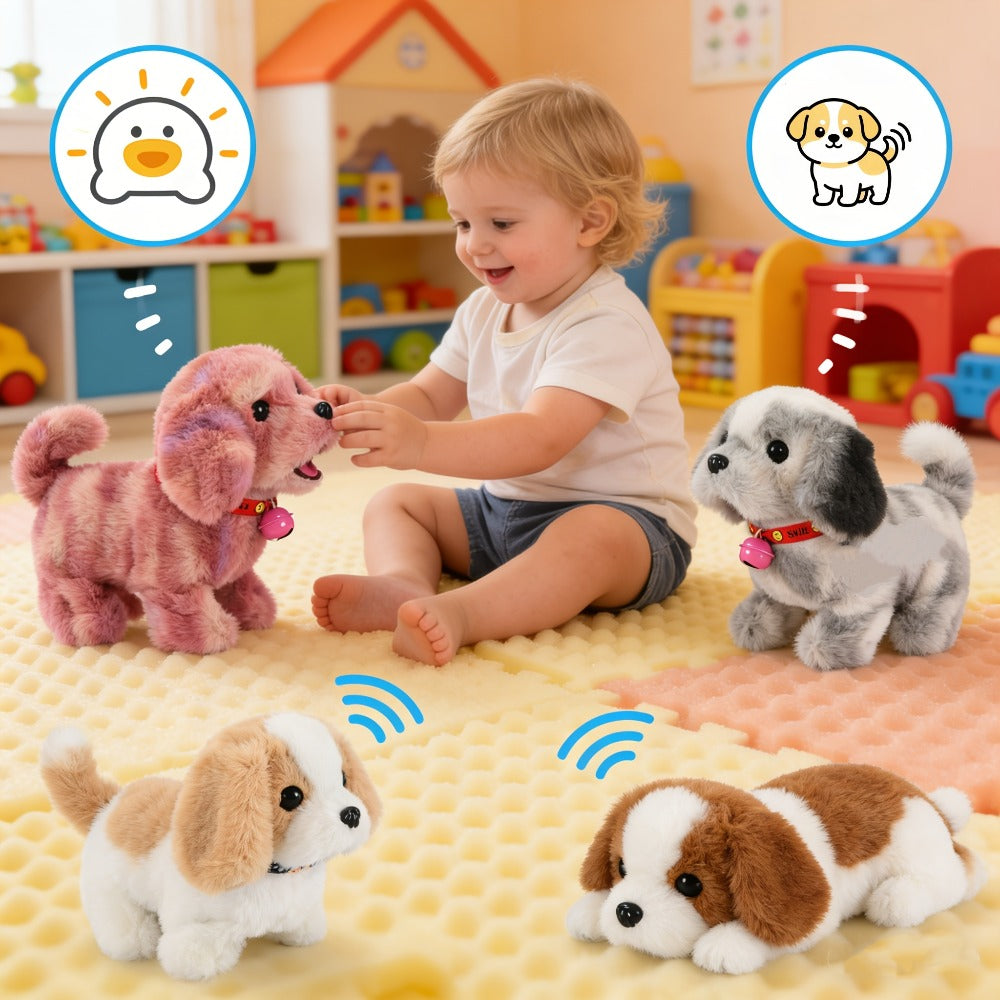 Electronic Walking Plush Animal Toys with Nine Dog, Cat or Chick Styles and Boxed or Boxless Options
