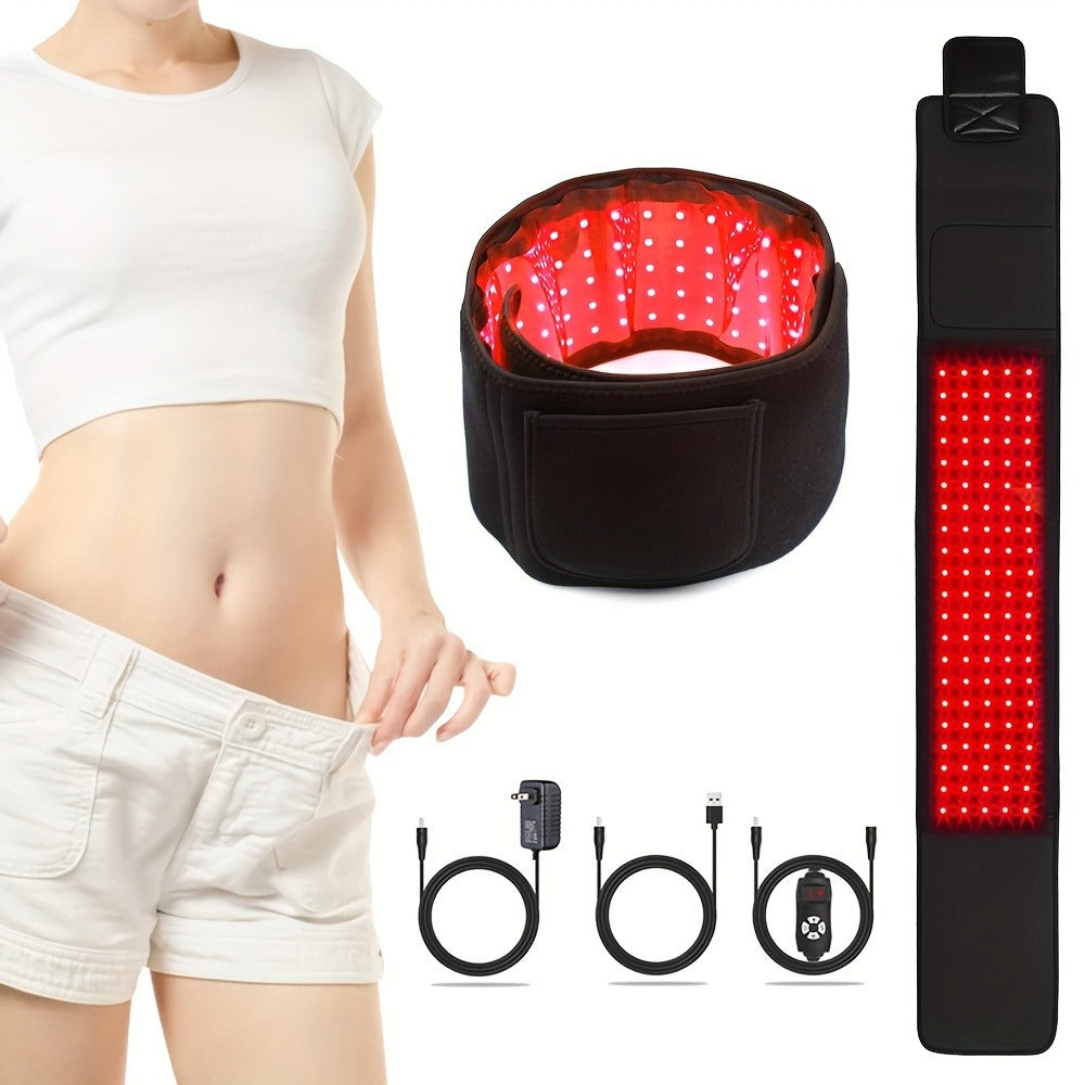 Wearable Red and Near-Infrared LED Belt, 49.6 x 7.08 Inches with Four Light Modes, Six Timers and Five Intensities
