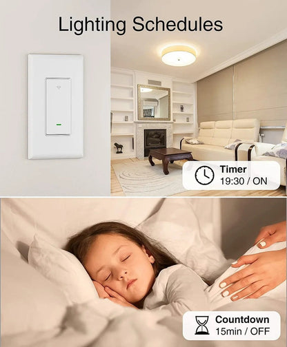 3-Way WiFi Smart Light Switch – Gosund Single-Pole & 3-Way Wall Switch, Works with Alexa & Google Home, Schedule, Timer, Voice & App Control, No Hub, Neutral Wire Required, FCC Certified (1/2/4 Pack)