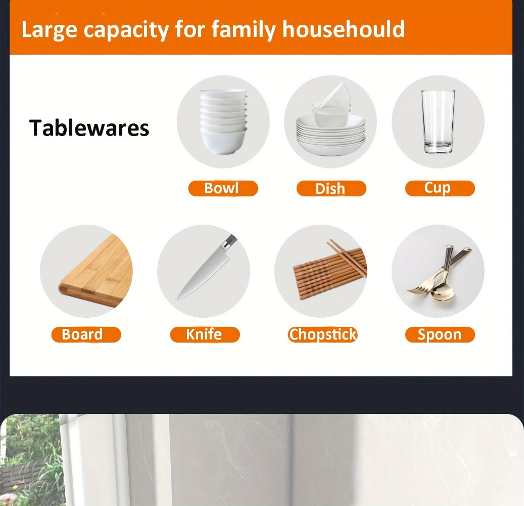 Stainless Steel Two-Tier Dish Drying Rack with Drainboard, Cup Holders, Utensil Caddy and Lid Rack