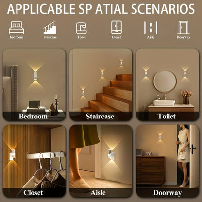 LED Night Light Plug In Wall 2 Pack – 3000K Warm White Dimmable Night Lights with Auto Light Sensor for Hallway Bedroom Bathroom Stairway – Modern Wall Plug Night Light