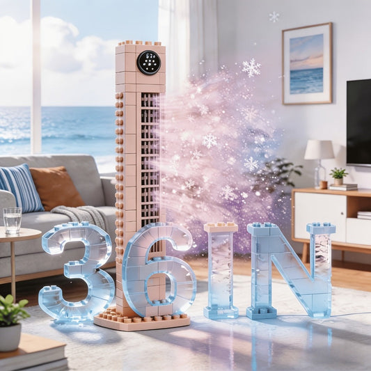Tower Fan 35-Inch Bladeless 85° Oscillating Standing Floor Fan 3-Speed Quiet Cooling with 12H Timer for Bedroom Office Living Room Home