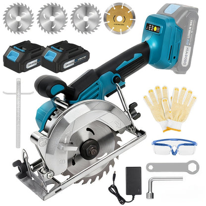 Brushless Circular Saw Kit 21V Cordless, Battery & Charger Included, Adjustable 45° Bevel Cutting, Saw Blades Included, Variable Speed, Compact & Lightweight for Woodworking & Home Projects