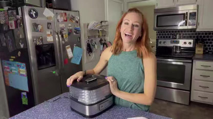Stackable Food Dehydrator Family with Analog or Digital Controls and Five- or Eight-Tray Model Options