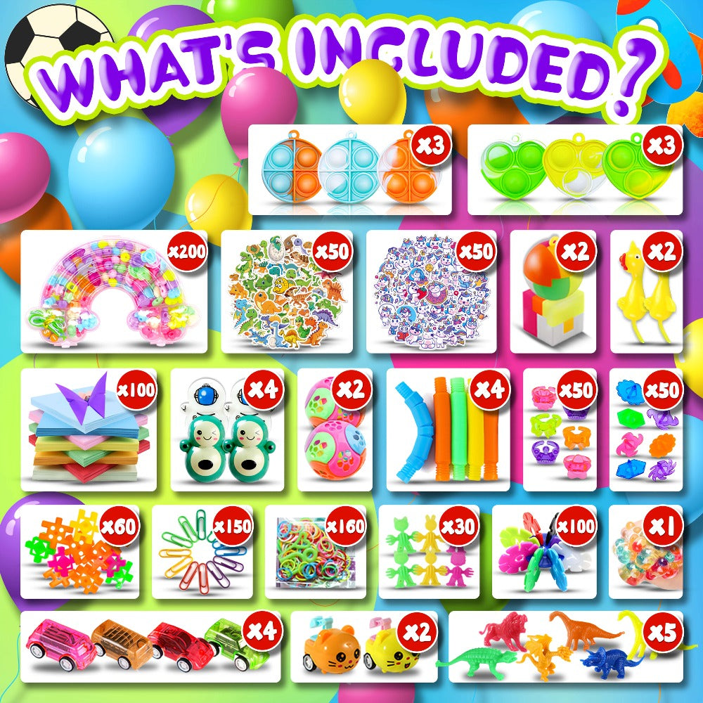 Bulk Assorted Mini Fidget Toy Party Pack for Events with 1000-Piece or 1200-Piece Checkout Options