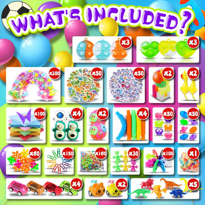 Bulk Assorted Mini Fidget Toy Party Pack for Events with 1000-Piece or 1200-Piece Checkout Options