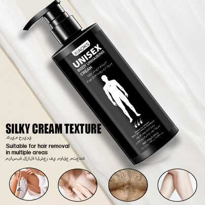 Hair Removal Cream XIAOKS 150g Black Pump Bottle with Carton for External Chest Back and Body Grooming