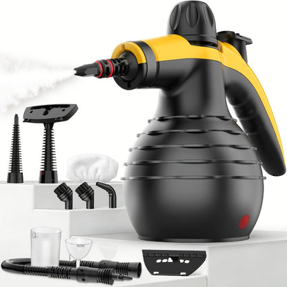 Steam Cleaner 11-in-1 Corded Handheld Kit with Long Hose, Detail Brushes and Window Cleaning Attachment