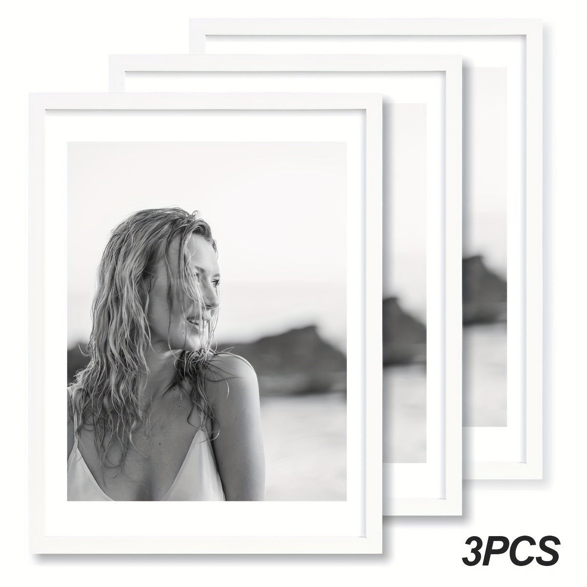Picture Frames 12x16 Set of 3 – Classic Wood Poster Frames, Horizontal & Vertical Wall Hanging, Multi-Color Options for Bedroom Office Living Room Gallery Wall Decor