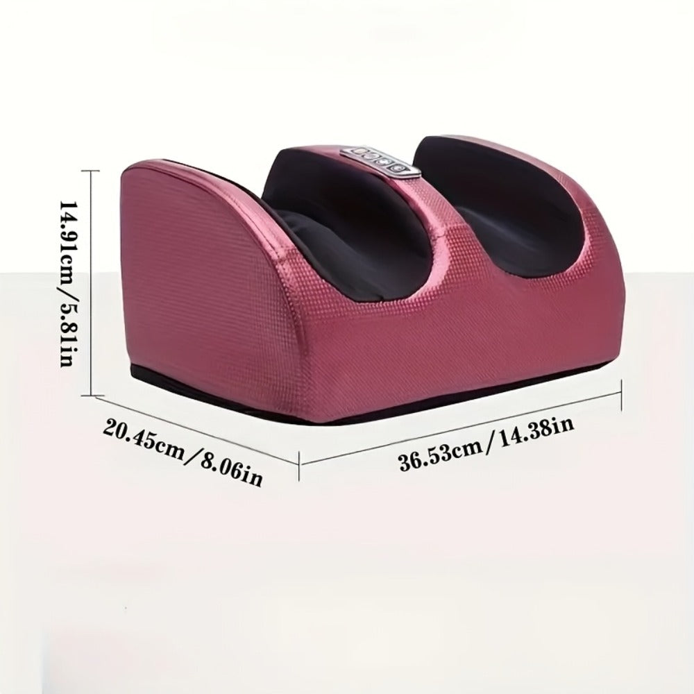 Open Foot and Lower-Leg Massager with Bidirectional Rollers, 15-Minute Timer and Black or Red Finish