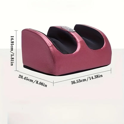Open Foot and Lower-Leg Massager with Bidirectional Rollers, 15-Minute Timer and Black or Red Finish