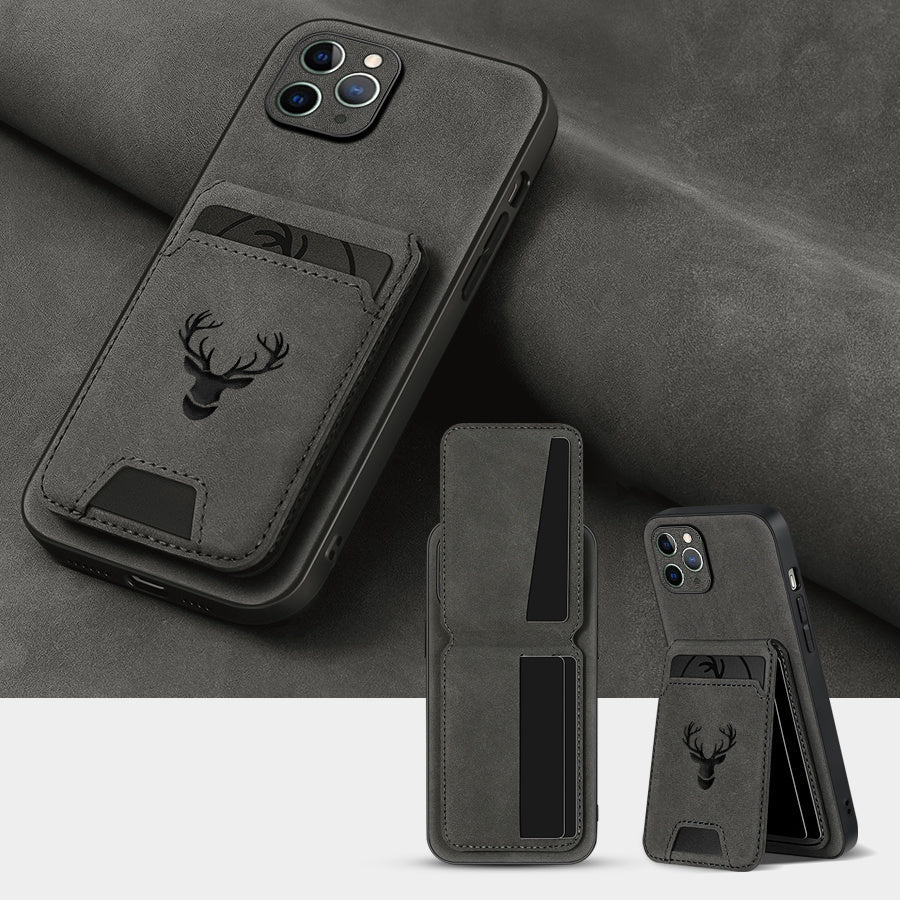 Folio Wallet Phone Case with Card Holder and Kickstand for Selected iPhone 11 through 16 Models