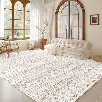 Moroccan and Boho Low-Pile Area Rug in Four Patterns with 59 x 82.6-Inch to 106.2 x 141.7-Inch Sizes