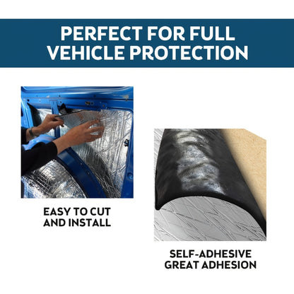 Car Sound Deadening Mat 276MIL 19sqft - 12 Sheets 20"x12" Auto Sound Dampening & Heat Insulation for Door Hood Trunk Floor Firewall