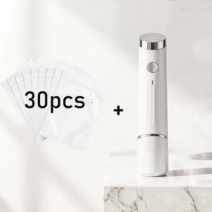 Pen-Style Handheld Vacuum Sealer with One-Button Operation, Type-C Charging and 10 Reusable Bags