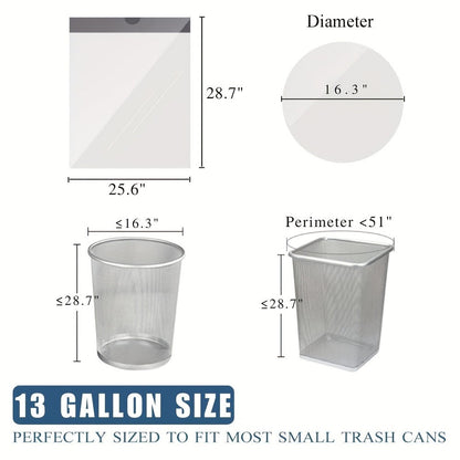 13-Gallon Translucent White Trash Bags with Tie Handles in Extra-Thick 100 or 200-Count Packs