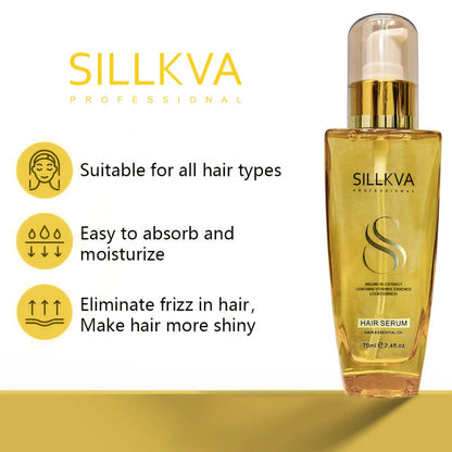 Moroccan Argan Oil Hair & Skin Treatment with Applicator Brush 2.4oz - Anti Frizz Smoothing Shine Boost Deep Moisturizing for Dry Damaged Dull Hair Body Oil Gift for Women Men