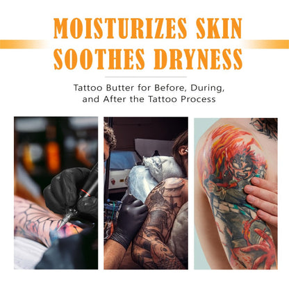 Tattoo Green Soap Cleaning Kit Neebol 8.5oz Concentrated Soap Squeeze Bottle Moisturizing Balm Cream Lint-Free Wipes Complete Skin Care Set Before After Tattooing Body Art