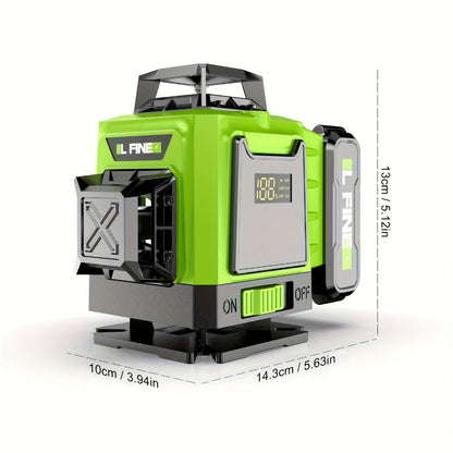 16-Line-Labeled Laser Level Packages in Five Red or Green Housing and Tripod Configurations