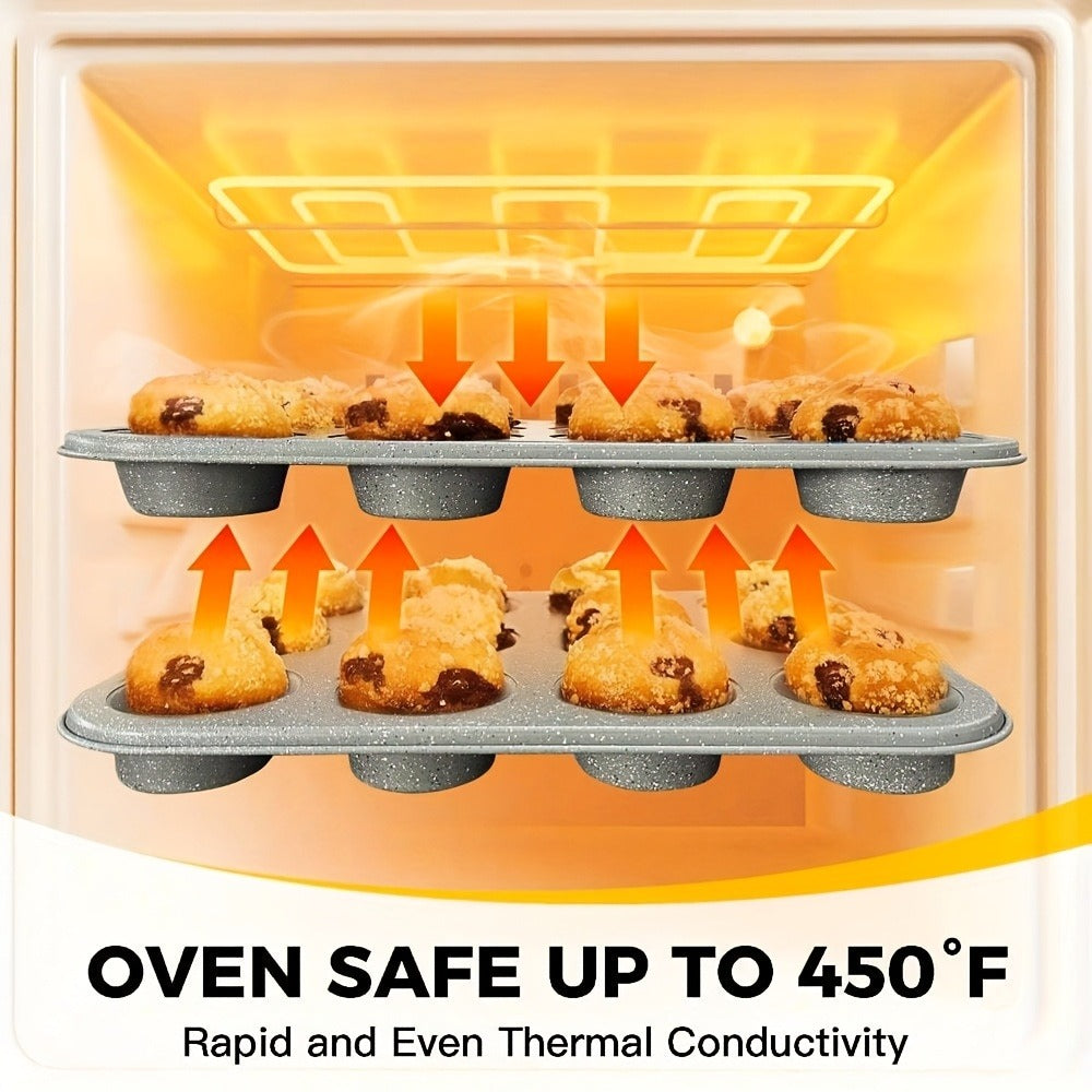 Mixed-Color Bakeware Set with 2–18 Pieces, Cake and Muffin Pans, Trays, Racks and Tools Pictured
