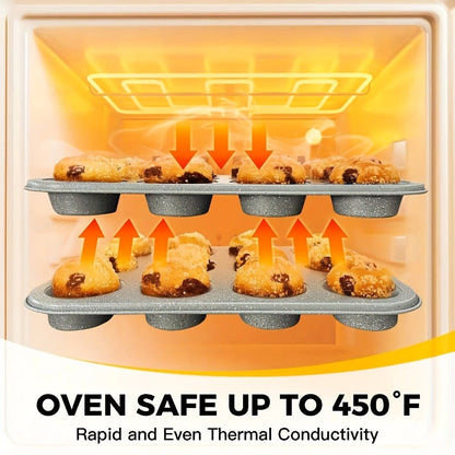 Mixed-Color Bakeware Set with 2–18 Pieces, Cake and Muffin Pans, Trays, Racks and Tools Pictured