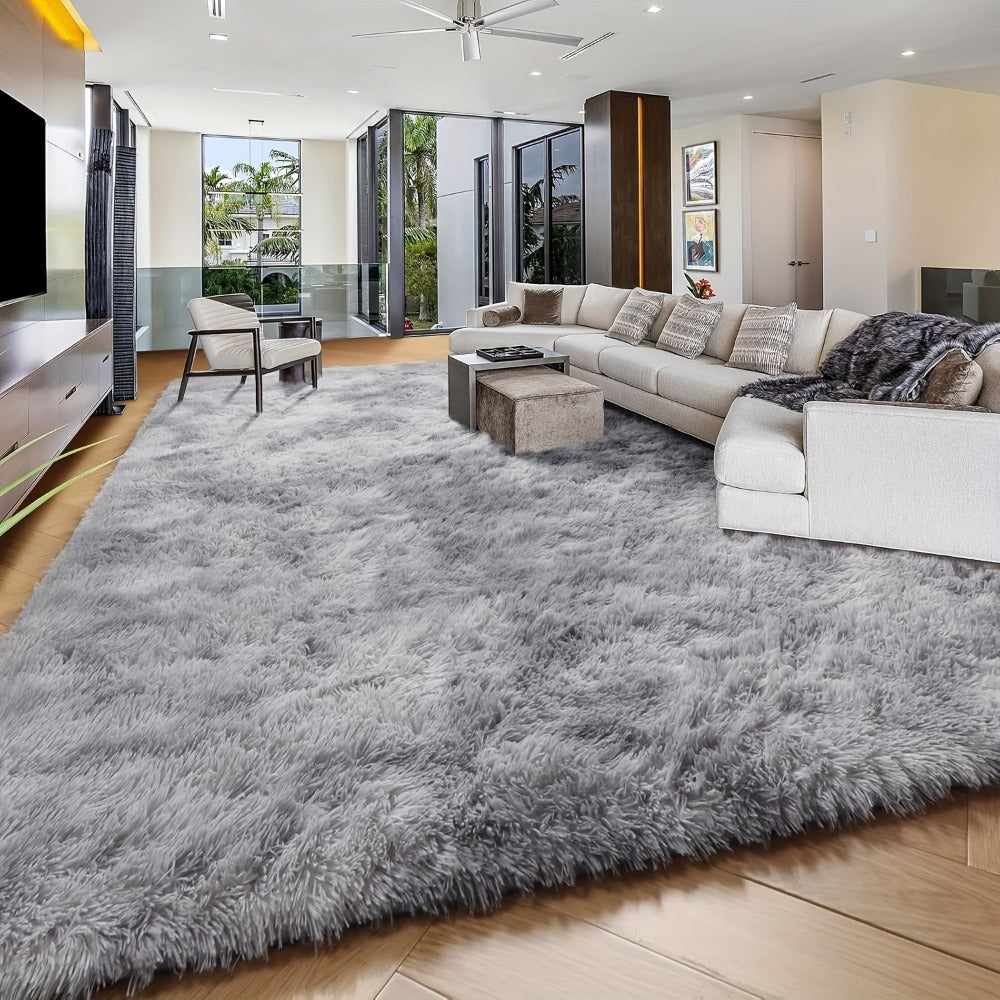 Area Rug 8x10 Plush Shag with 1.7-Inch Pile and Nine Machine-Washable Colors for Living Spaces