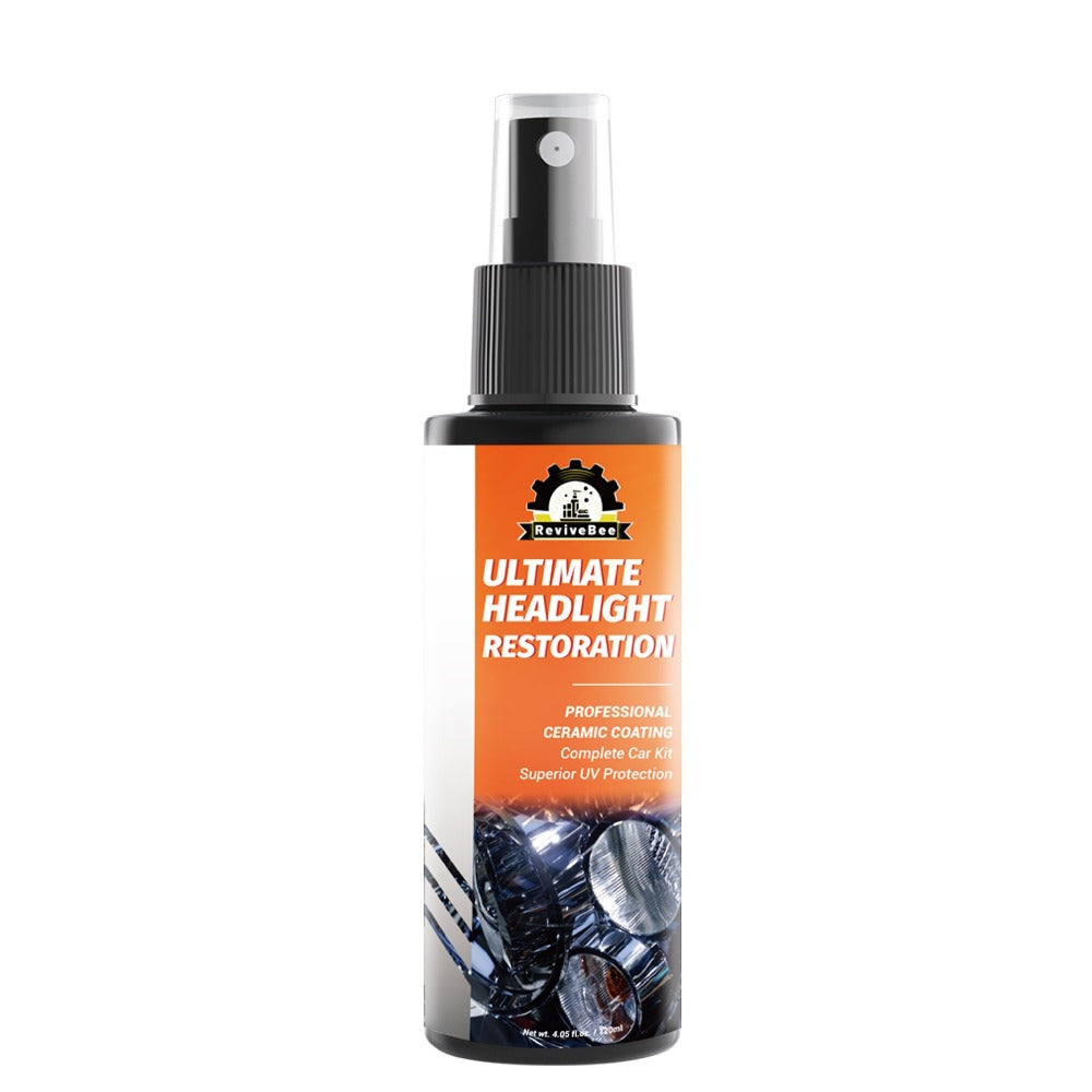 Car Headlight Restoration Kit – Removes Yellowing & Scratches, Restores Lens Clarity, Chemical-Free Physical Polish Cleaning Solution, Universal for All Vehicles, 1 Bottle