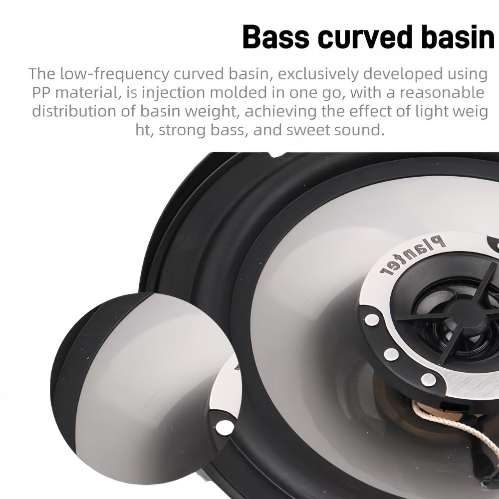 6.5 Inch 400W Car Coaxial Speakers HiFi Full Range – Rubber Edge, Strong Magnet, Universal Fit for Ford Chevy Toyota Honda, 2-Pack or 4-Pack Door Speakers