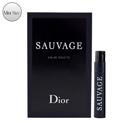 Dior Sauvage Eau de Toilette Mini Spray Vial, 1ml with 0.03 fl oz Black Labeled Sample Card