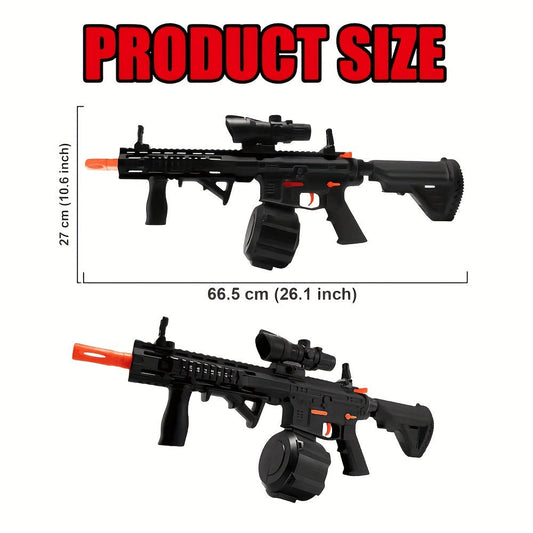 Rechargeable Electric Splash Ball Toy Gun – USB Rechargeable Outdoor Shooting Rifle for Kids Boys, Portable Combat Water Gel Blaster for Outdoor Games Party Birthday Christmas Gift