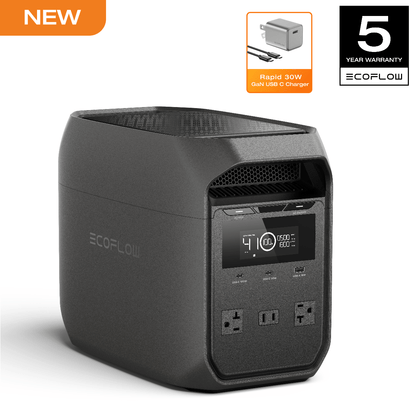 Portable Power Station EcoFlow DELTA 3 1024Wh 1800W LiFePO4 Unit with Six Outputs, UPS and App Control