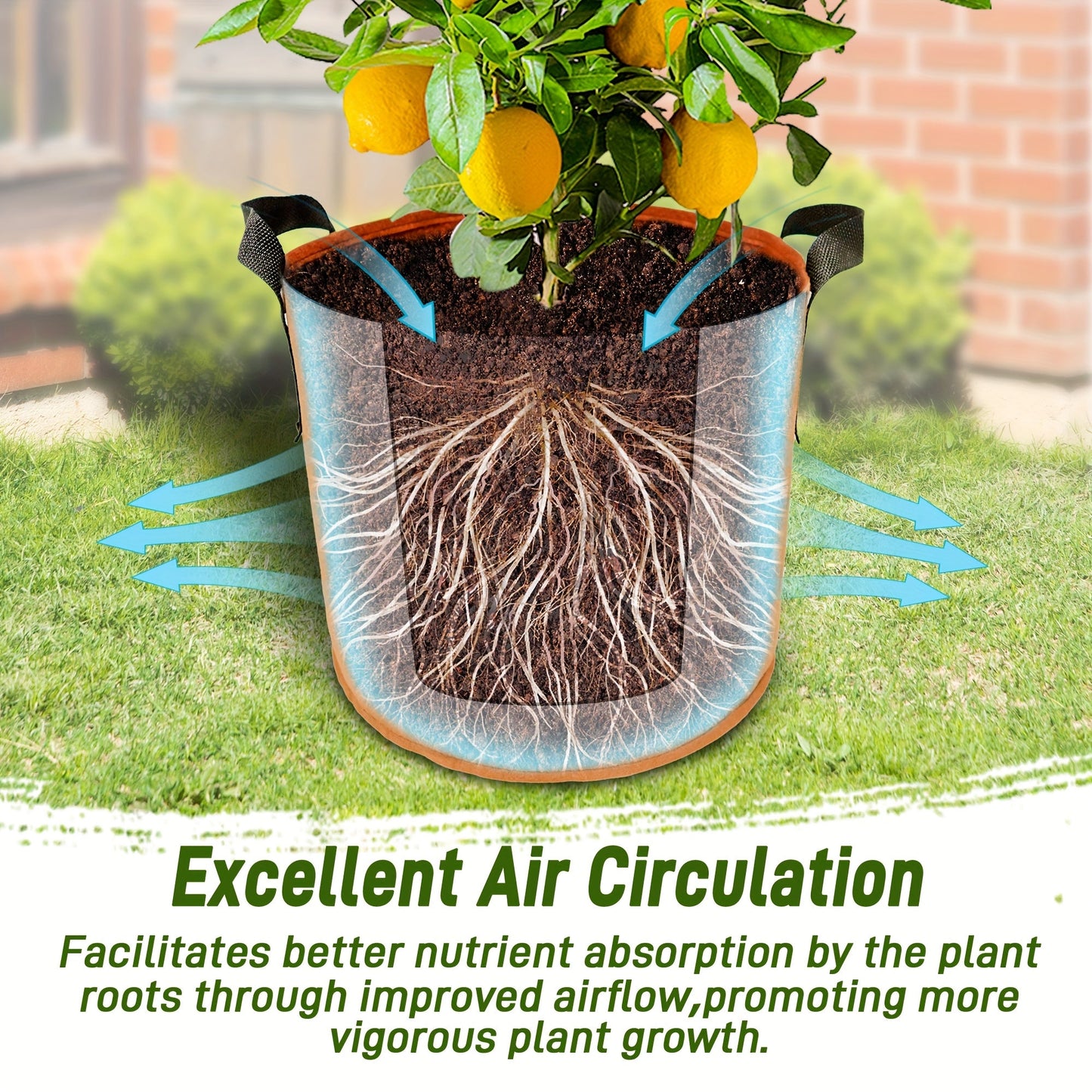 5/7/10/15 Gallon Plant Grow Bags, 7Pack Colourful Fabric Planters Plant Pots Garden Bags To Grow Vegetables With Reinforced Handles, Aeration Growing Bags For Flower Fruit