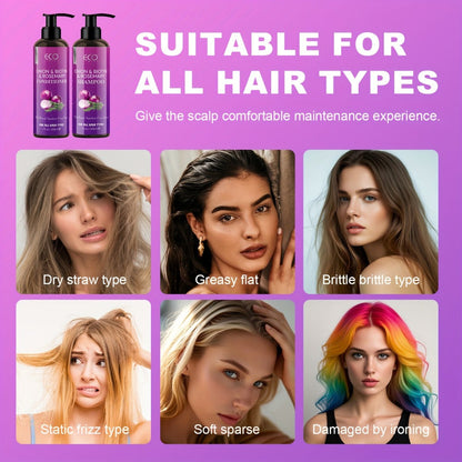 Onion Biotin Shampoo and Conditioner Set — Rosemary & Jojoba Oil, Anti-Dandruff, Strengthening & Nourishing for Dry Rough Damaged Hair, Promotes Hair Growth, Smoothing Formula, Men & Women