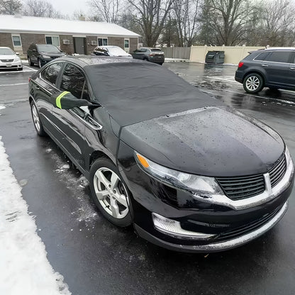 Car Windshield Snow Cover & Frost Shield 102" x 45" - Magnetic Windshield Cover with Side Window Protection for All Seasons