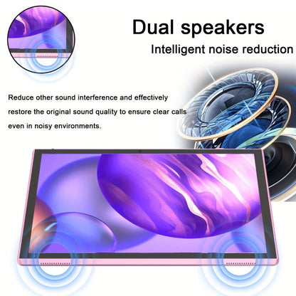 FHD Tablet 10 Inch Android 14 Wi-Fi 6, 6GB RAM 32GB ROM 6000mAh Long Battery, RK3326S Quad-Core Full HD IPS Touchscreen, 2MP+8MP Dual Camera Type-C G-Sensor, Long Battery Life Tablet for Work Entertainment Travel – Pink Grey
