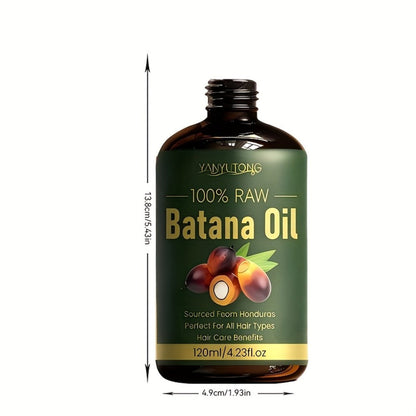 Hair Oil Batana 4.06oz Amber Dropper Bottle with 120ml Liquid Formula for Pre-Wash or Leave-In Use