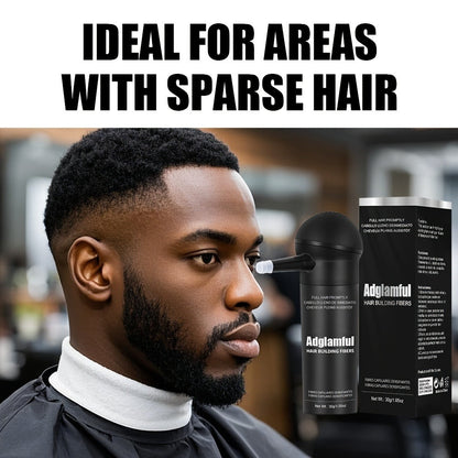 Hair Fiber Powder Kit with Tall Container and Directional Spray Applicator in Medium Brown or Black