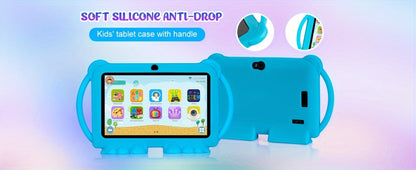 Kids Tablet 7 Inch with Android 14, 2GB RAM, 32GB Built-In Storage, Dual Cameras and Protective Case